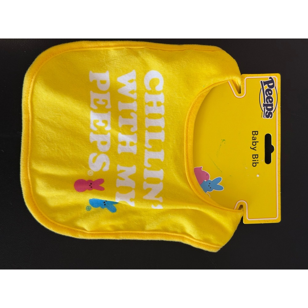 Peeps Baby Bib Yellow Chillin With My Peeps Easter Graphic Infant Accessory